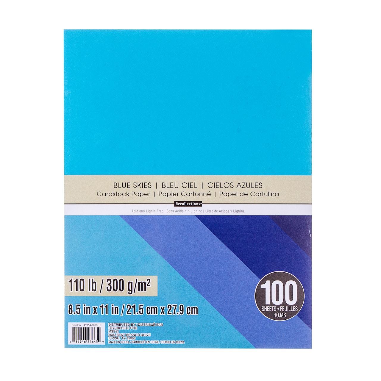 Blue Skies 8.5 x 11 Cardstock Paper by Recollections™, 100 Sheets